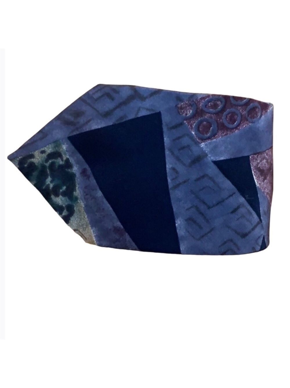 Oscar de la Renta abstract print silk necktie